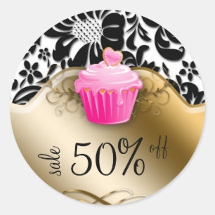 Boulangerie Stickers Cupcake Floral Caramel rose
