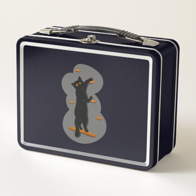 Boulderie de chat noir Métal Lunchbox (Devant)