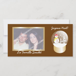 Boule a incliné Snow globe cartes photo