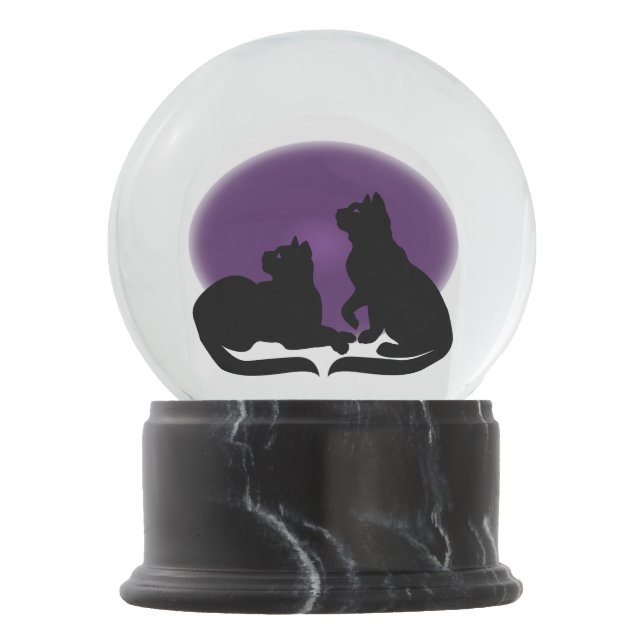 Boule À Neige Cat Snow Globe du Amoureux des chats personnalisé  (Devant)