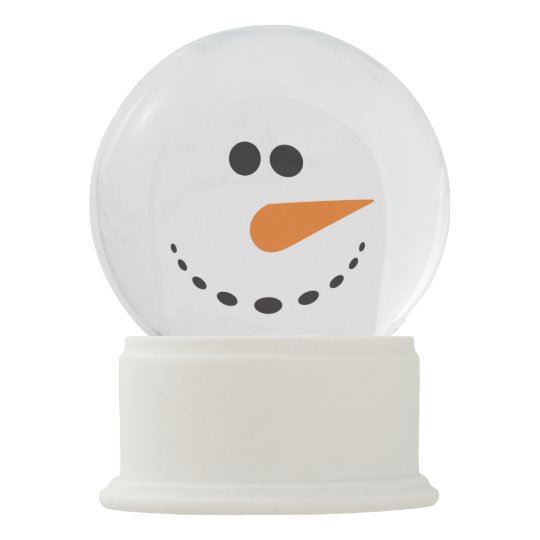 Boule A Neige Dessin Anime Souriant Sur Le Nez De Carotte De Sno Zazzle Fr
