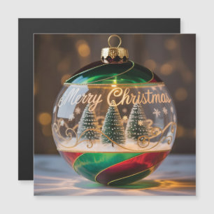 Boule à neige en ornement de Noël avec petit arbre