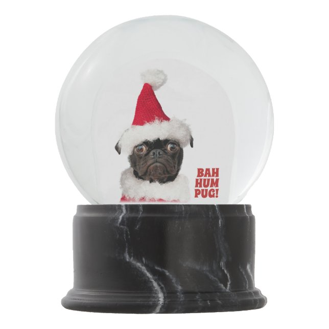 Boule À Neige Joli Noël Carlin noir Père Noël Bah HumPug (Devant)