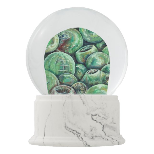 Boule À Neige Les balles de Noël vertes (Devant)