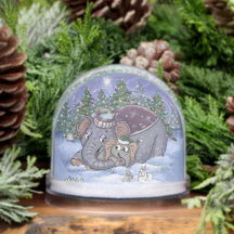 Boule à neige Metalphant Wilbur et Maman