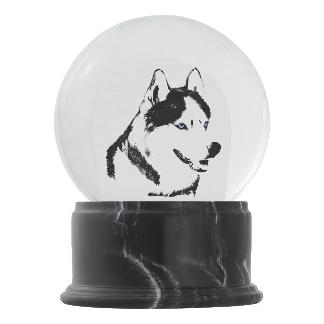 Boule À Neige Personnaliser enrouée Snowglobe de chien de (Devant)