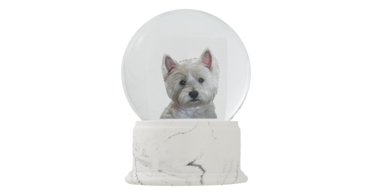 Boule à Neige Westie Dans La Neige Zazzlefr