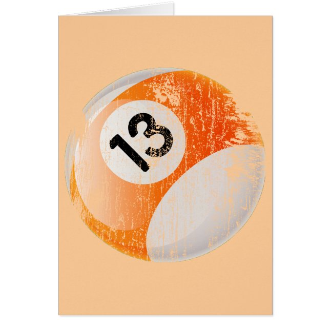 BOULE DE BILLARDS DU NUMÉRO 13 - ÂGÉE ET ÉRODÉE (Devant)