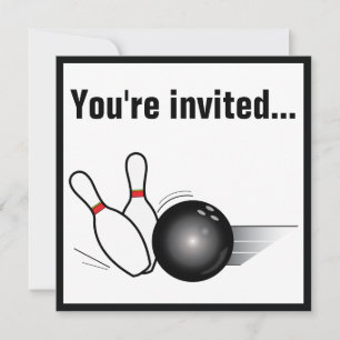 Boule de bowling et invitation de partie