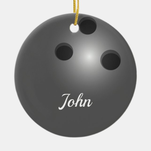 Boule de bowling Ornement double face ronde (Devant)