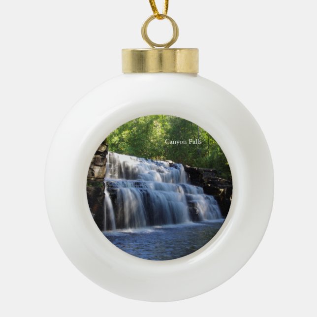 Boule de Canyon Falls ou ornement de flocon de nei (Devant)