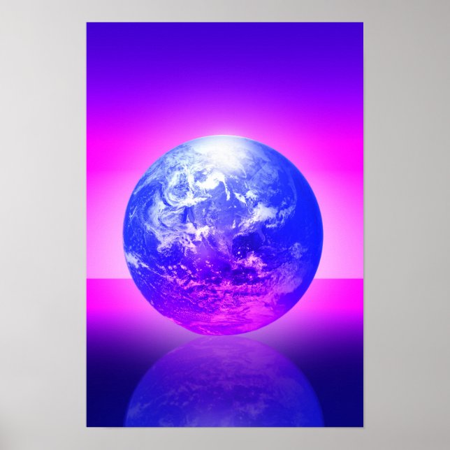 Boule de cristal de la Terre Impression, Affiche d (Devant)
