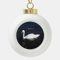 Boule de cygne muet ou ornement de flocon de neige