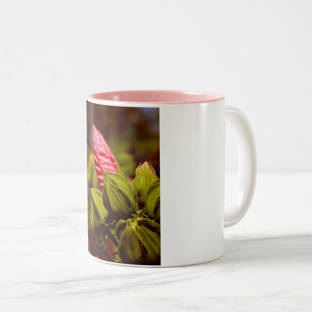 Boule de fleurs roses Photo Mug (Devant droit)
