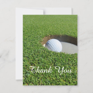 Boule de golf dans le Carte de remerciements de tr