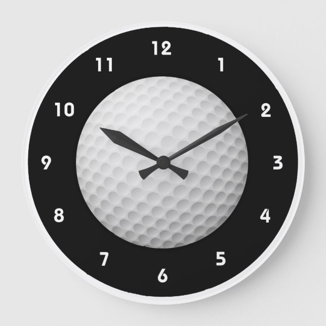 Boule de golf Design Horloge murale (Recto)