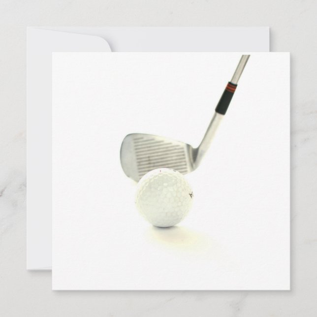 Boule de golf et invitation de club (Devant)