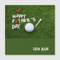 Boule de golf et tee Happy Fête des pères pour pap