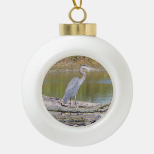 Boule de Héron bleu ou ornement de flocon de neige