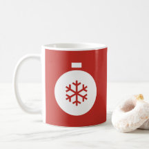 Boule de Noël Boule de café rouge Mug
