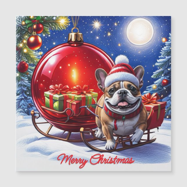 Boule de Noël Bouledogue français Noël (Devant)