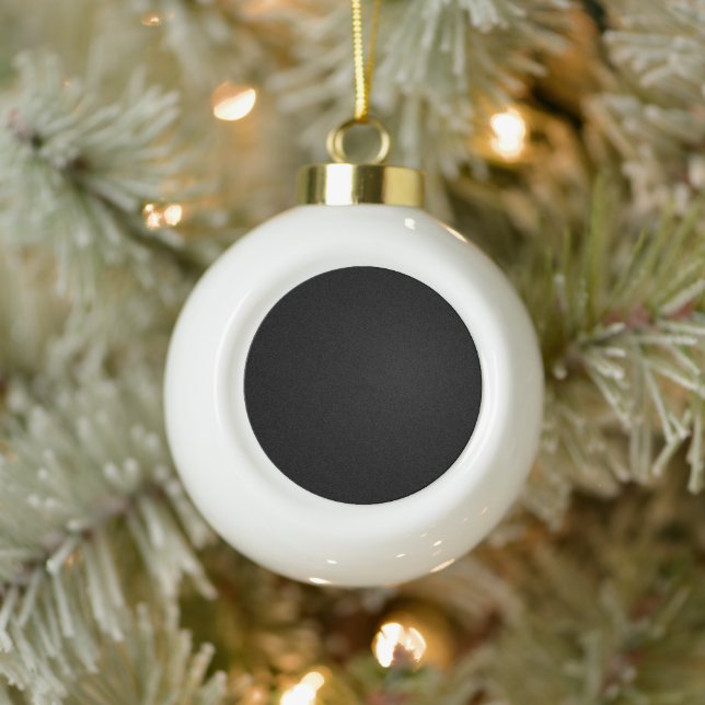 Boule de Noël en céramique noire (Arbre)