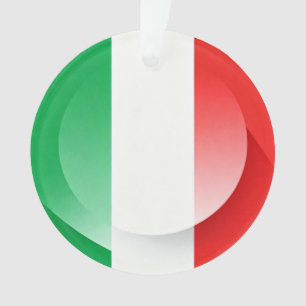 Boule de Noël en céramique patriotique minimaliste