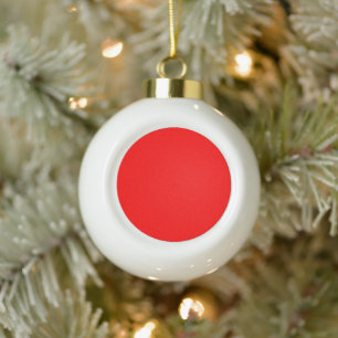 Boule de Noël en céramique rouge