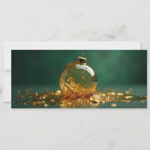 Boule de noël en verre et feuille d'or 