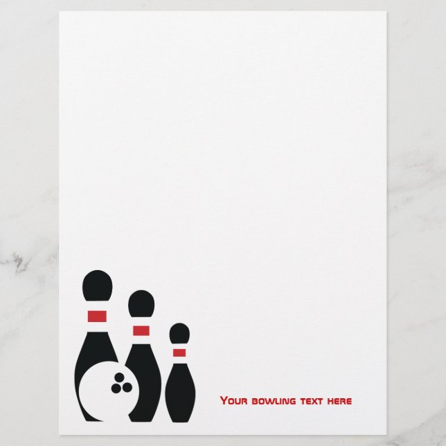 Boule de quilles et broches flyer personnalisé (Devant)