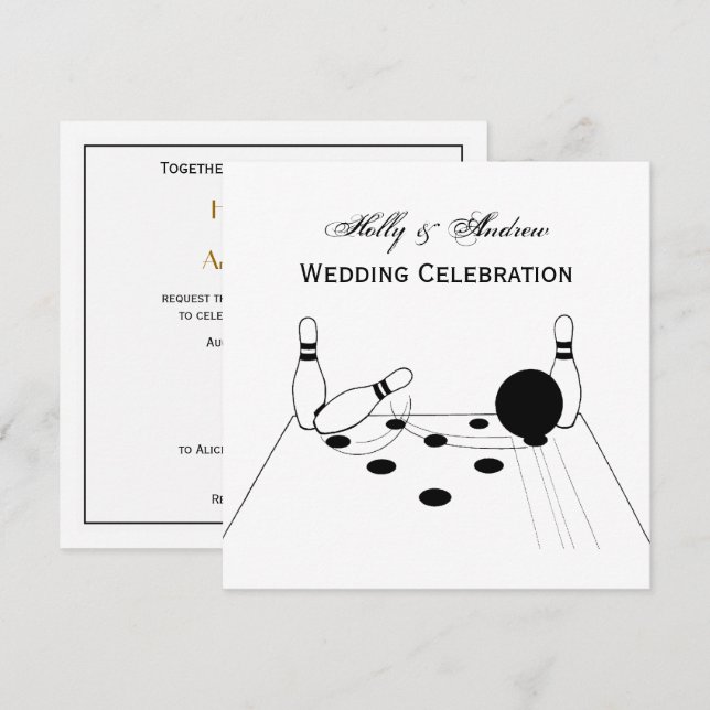 Boule de quilles et invitation aux quilles (Devant / Derrière)