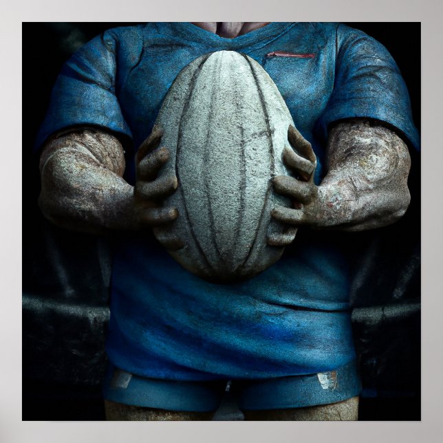 Boule de rugby - Rugby Peinture Impression (Devant)