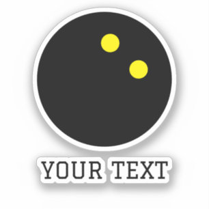 Boule de squash double point stickers vinyle perso