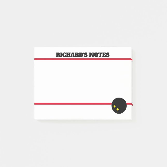 Boule de squash Post-it® Notes pour les messages c (Devant)