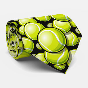 Boule de tennis jaune pour hommes cravate