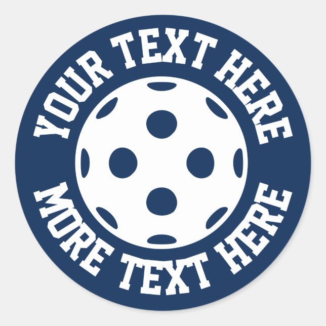 Boule de wiffle personnalisée Autocollants de fête (Devant)