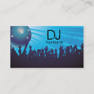 Boule Disco - DJ Carte de visite-Blue