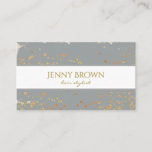 boule d'or gris carte de visite tendance