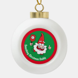 Boule En Céramique 🎅 🤶 2 faces personnalisable de Noël pickleball