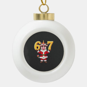 Boule En Céramique 67 Licorne de Noël 6 7 Meme pour Filles Enfants Am