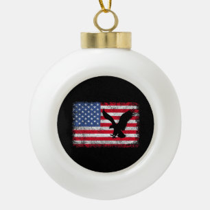 Boule En Céramique Aigle du drapeau américain USA