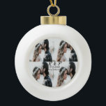 Boule En Céramique Ajouter couple photo merisier marié ajouter date a<br><div class="desc">conception</div>