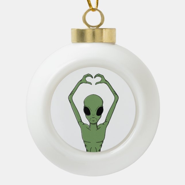 Boule En Céramique Alien Heart Pose (Devant)