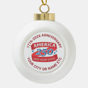 Boule En Céramique America 250 Ajouter un État Personnaliser le 250e 