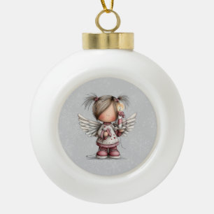 Boule En Céramique Ange de Noël fantaisiste