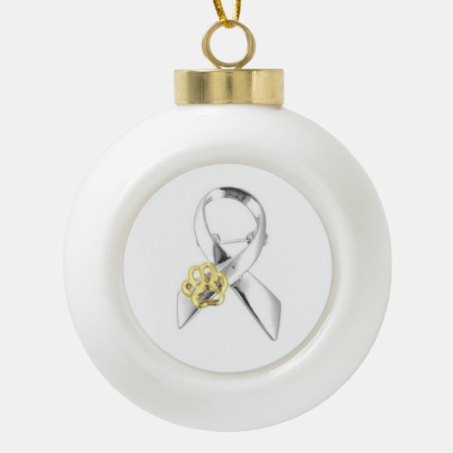 Boule En Céramique Animal awareness Hanging a Christmas tree  (Devant)