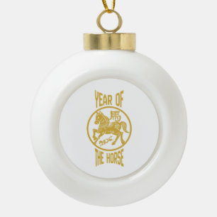 Boule En Céramique Année du Cheval