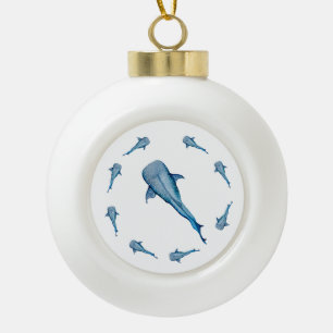 Boule En Céramique Aquarelle requin