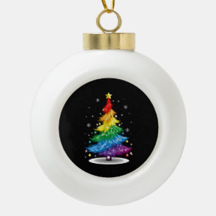Boule En Céramique Arbre de Noël arc-en-ciel Fierté LGBT Gay Joyeux N