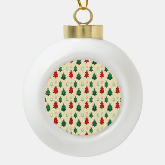 Boule En Céramique Arbre de Noël avec le dessus étoilé sans couture m